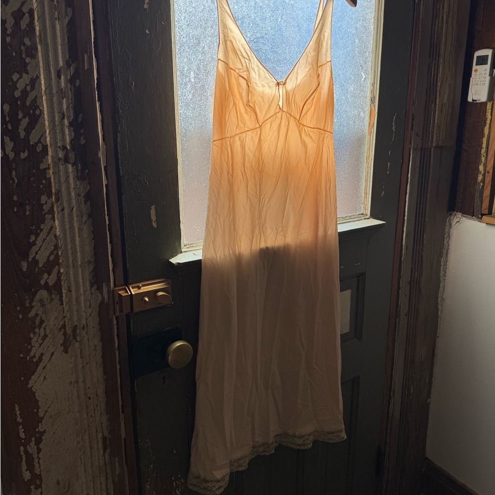 Delicate Slip Dress with button detail- Cream
